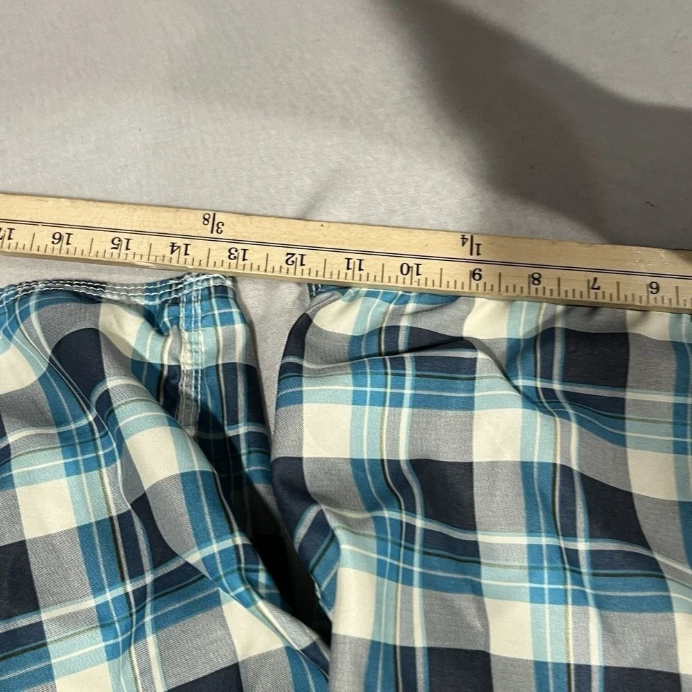 American Eagle Men Trunks Plaid Board Shorts Summer Beach Size 32